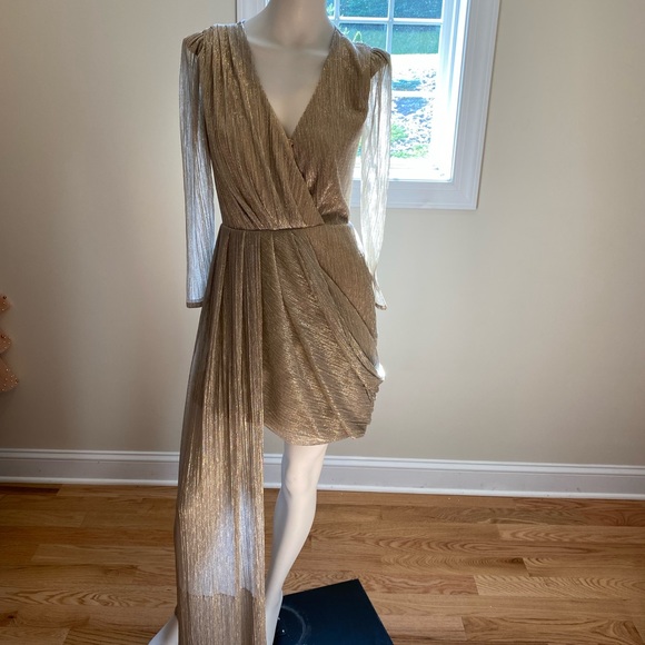 PATBO Lurex Draped Mini Dress. Size 4. $595 - Picture 7 of 10